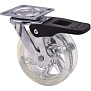 Колесо мебельное SHIFT d 50 мм прозрачное со стопором, AKS 11086