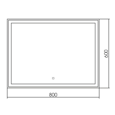 Зеркало ЛИВИЯ 80х60 см Azario ФР-00000942 (подсветка, сенсор)