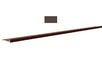 Планка примыкания RAL 8017 (коричневая) 10х15х45х2000 мм