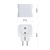 Разветвитель на 4 розетки без заземления 16А, белый, ЭРА SP-4-W