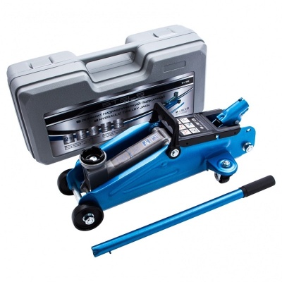 Домкрат гидравлический подкатной, 2 т, h подъема 140-340 мм, в кейсе STELS