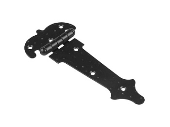 Петля-стрела 150 мм фигурная черная матовая STARFIX