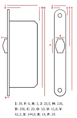 Замок калиточный Z091 Яния