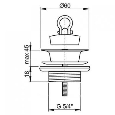 Водослив для умывальника 5/4 (A439) Alca Plast