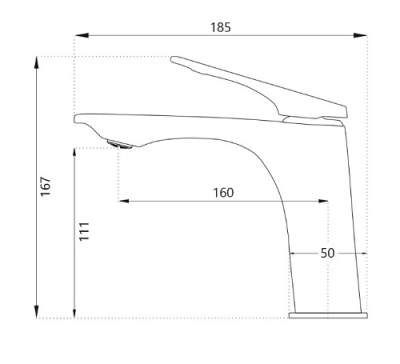 Смеситель для умывальника VALFEX Adara Graphite VF.10816-3