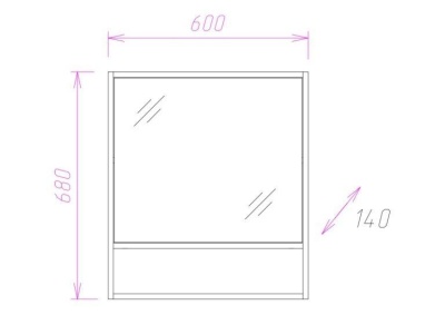 Шкаф навесной зеркальный Onika НАТАЛИ 60