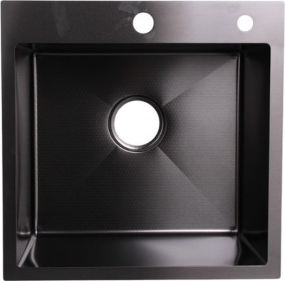 Мойка кухонная WGS-35050BD графит, с сифоном, коландером и дозатором, Wisent