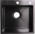 Мойка кухонная WGS-35050BD графит, с сифоном, коландером и дозатором, Wisent