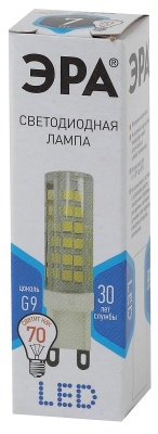 Лампа светодиодная STD LED JCD-7W-CER-840-G9 G9 7Вт ЭРА