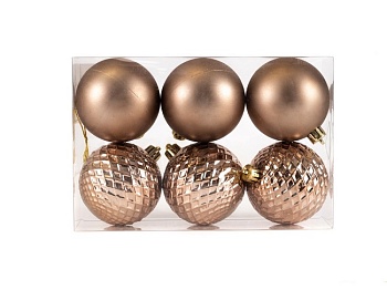 Набор шаров елочных пластмассовых 