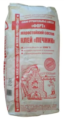 Клей для кладки печей и каминов Печник Форт-Макси (25 кг)
