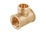Тройник латунный, вн.-нар.-вн. резьба 3/4
