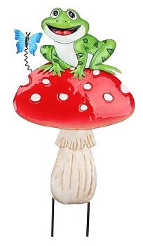 Штекер садовый Лягушка на мухоморе, Park 108901