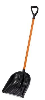 Лопата снеговая пластмассовая 410х460 мм со стальным черенком, STARTUL STANDART ST9056-2