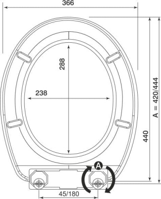 Сиденье для унитаза Bisk Lilia 80302