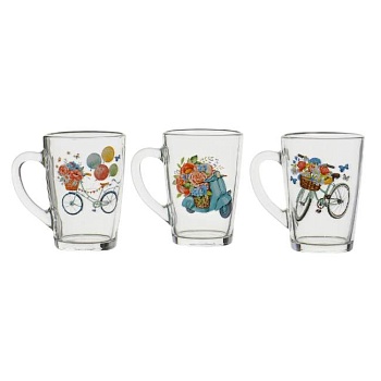 Кружка стеклянная Капучино. Романтика 300 мл Belbohemia 07с1334-40 ДЗ Романтика