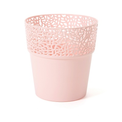 Кашпо для цветов пластмассовое розовое 14,5x15,3 см Rosa LA657-67 Lamela