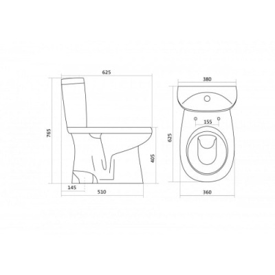 Унитаз-компакт Анимо напольный Santek