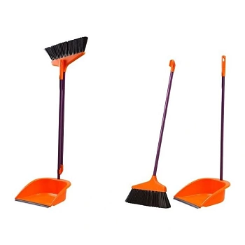 Набор для уборки Быстро-чисто щетка и совок с длинной ручкой PERFECTO LINEA  43-005801