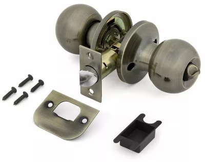 Ручка защелка 6072 AB BK Фабрика замков