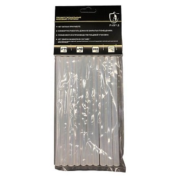 Клеевые стержни 11х200мм прозрачные 10шт РАВУД 11200-10