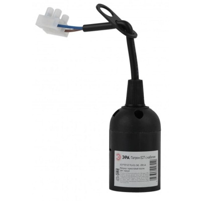 Патрон Е27 черный ЭРА Б0043677 (клеммная колодка)