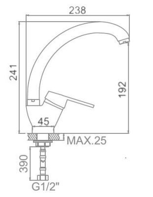 Смеситель для кухни L5914 LEDEME