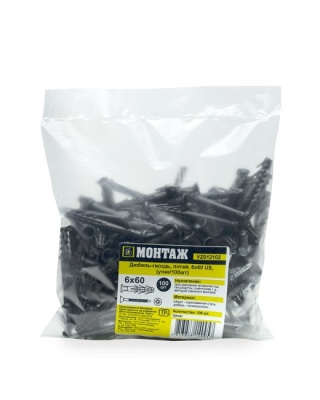 Дюбель-гвоздь потай 6x60 US (100 шт.) Монтаж