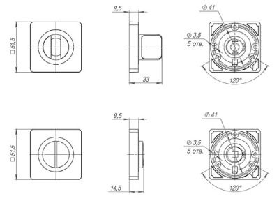 Накладка фиксатор BK6.K.JK51 (BK6 JK) SN/CP-3 матовый никель/хром Ajax 41383