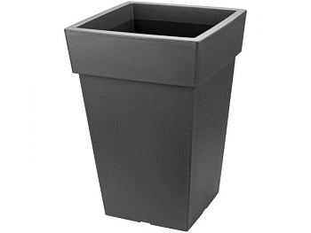 Кашпо ТУБУС 200х200мм 4,5л графитовый IDEA М3177