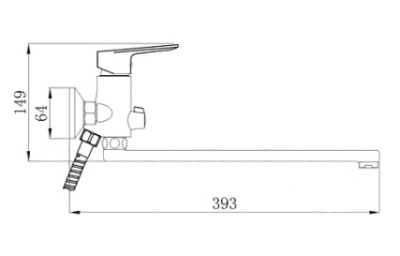 Смеситель для ванны и душа D35 SL131-006E РМС