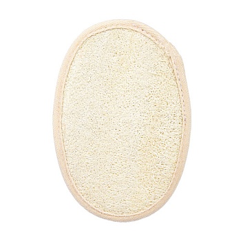 Мочалка из люфы, спонж овальный с хлопком, 11х16 см, Банные штучки 40001
