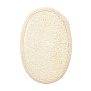 Мочалка из люфы, спонж овальный с хлопком, 11х16 см, Банные штучки 40001