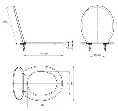 Сиденье для унитаза Стандарт Н белое, ИнкоЭр