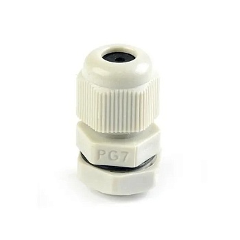 Сальник PG-7 для проводника 2.5-7 мм белый HLT Electric 083-01-01