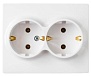 РОЗЕТКА 2-я с заземлением, РС16-0042, Мастер, Bylectrica