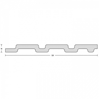 Панель декоративная 3D Rail Вишня 120x10x2700 мм, Grace