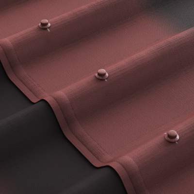 Лист кровельный ONDULINE x5 SR-150 3D (красный) 1.95x0.96м