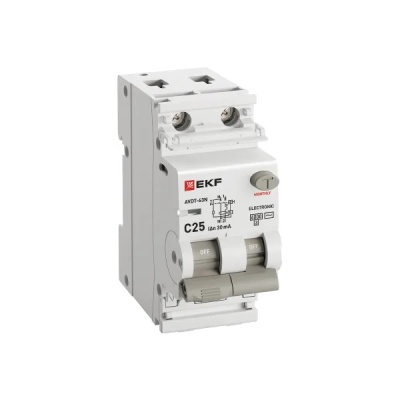 Дифференциальный автомат АВДТ-63N 1P+N 25А EKF