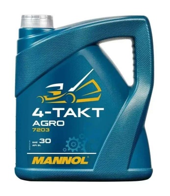 Масло для 4-х тактных двигателей минеральное Mannol 4-Takt Agro 7203 30 SL (4 л)