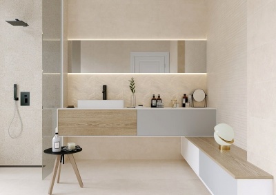 Декор керамический Эфа бежевый 250х400мм 01 Unitile LIFE