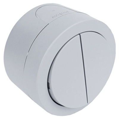 Выключатель 2-клавишный xOne серый Ovivo 406-240000-202