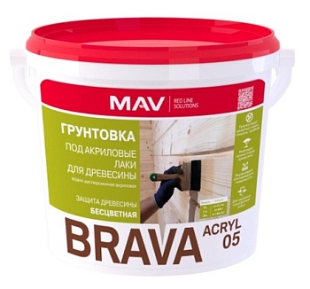 Грунтовка по дереву BRAVA ACRYL 05 под акриловые лаки (ВД-АК-05) MAV 1 л