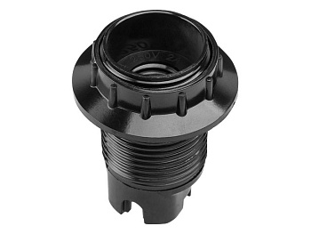 Патрон Е14 карболитовый с кольцом, черный JP7700-05 Юпитеp