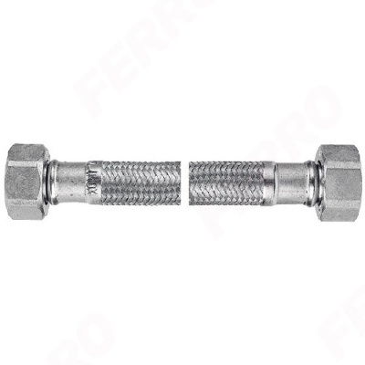 Подводка гибкая для воды гайка 1/2 - гайка 1/2, 100см, Ferro PWS9