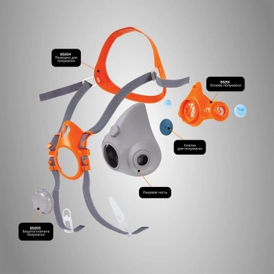 Полумаска без фильтра р.L 6500 Jeta Safety