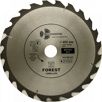 Круг пильный по дереву 400х50мм 24Т FLL840 Trio-Diamond