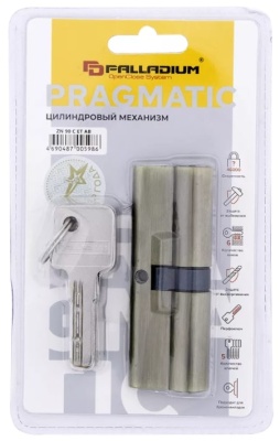 Цилиндровый механизм ZN 90 C ET AB Palladium