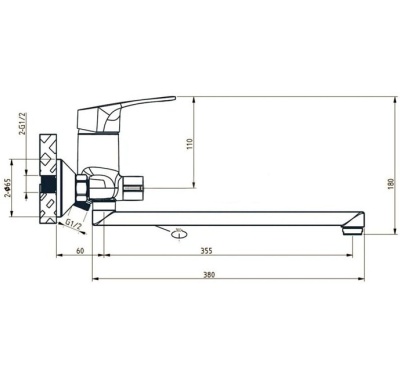 Смеситель для ванны и душа Lucky LY 31 ESKO