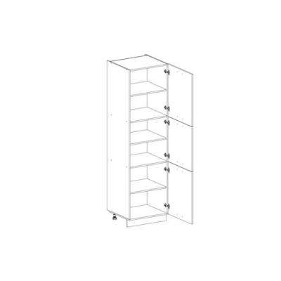 Шкаф кухонный ALESIA пенал 3 ящика Anrex 3D-60-F1 (фасад Сосна Винтаж)